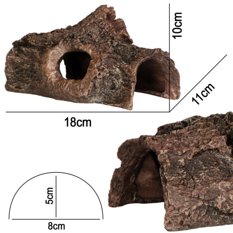 Terrario Wood Cave M - ozdoba do terrarium 18x11x10cm