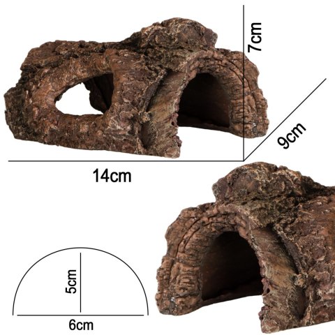 Terrario Wood Cave S - ozdoba do terrarium 14x9x7cm