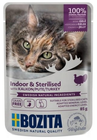 Bozita Cat Indoor & Sterilised Indyk w galaretce saszetka 85g