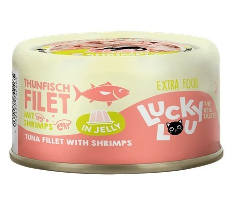 Lucky Lou Extrafood Tuńczyk i krewetki w galaretce puszka 70g